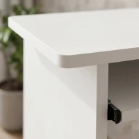 HomCom birou ergonomic, 80x45x75cm, PAL/metal, alb | AOSOM RO(m-17)
