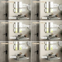 HOMCOM Dulap de Hol 2 în 1 cu Oglindă de Perete 75x3,5x75 cm și Sertar 75x30,5x20 cm, Gri și Alb(m-7)