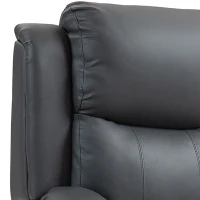 HOMCOM Riser and Recliner Chair with Vibration Massage, PU Leather Power Lift Chair for Elderly, Dark Grey(m-11)