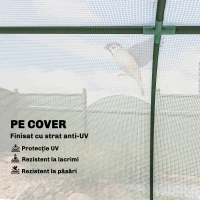 Outsunny Seră de Grădină cu Ferestre Rulabile, Husă Plastic Anti-UV, 200 x 100 x 80 cm, Alb(m-4)