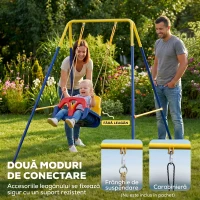 AIYAPLAY Cadru pentru Leagăn de Grădină din Oțel, Anti-UV, Gri(m-6)