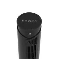 HOMCOM Ventilator turn 45W cu 4 moduri și 3 viteze, timer de 12h, din ABS, Ø31.5x93 cm, negru(m-9)