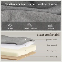 HOMCOM Bancă Capăt de Pat Con Spațiio Suport Obiecte, Gri Chiaro(m-5)