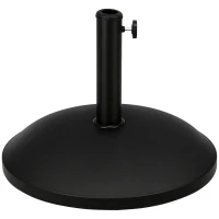 Outsunny Schirmständer, Sonnenschirmständer, 3 Adapter, verstellbar, Zement, 25 kg, Schwarz(m-12)