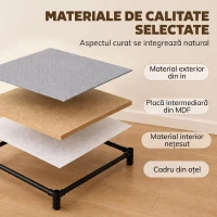 HOMCOM Comodă cu Cadru din Oțel, 42 X 32 X 80 Cm, Gri și Negru(m-6)