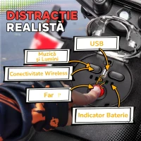 AIYAPLAY Motocicletă electrică pentru copii 12V, 37-96 luni, 2 motoare, roți ajutătoare detașabile, 30 kg, albă(m-6)