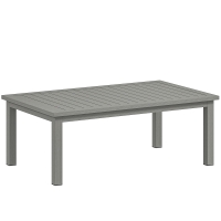 Outsunny 100cm x 60cm Aluminium Outdoor Coffee Table - Grey