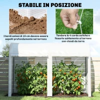 Outsunny Serra Tunnel da Giardino per Piante e Orto, Serra da Balcone con 2 Porte Avvolgibili e 4 Finestre, 3x1x2m(m-6)