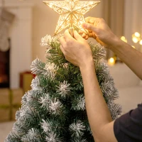 HOMCOM Árbol de Navidad 180 cm con 700 Ramas Ignífugas y Base Plegable de Acero Fácil de Montar Verde(m-6)