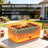 Outsunny Grătar pe Cărbune cu Ventilator și Buton, Verde Deschis(m-6)
