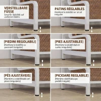 Homcom Rafturi Depozitare – 3 Niveluri, Metal Stil Industrial(m-7)