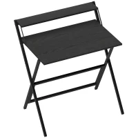 HOMCOM 81.5 cm Folding Computer Desk with Monitor Shelf - Black(m-1)
