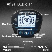 Outsunny Detector de Metale pentru Adulți cu Baterie, Detector Profesionist cu 3 Moduri pentru Aur, Lopată și Căști pentru Căutare de Comori pe Plajă, Impermeabil IP68, Display LCD(m-6)