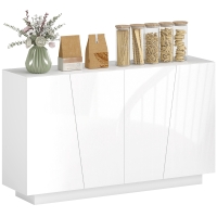 HOMCOM Mobiletto Multiuso in Truciolato Bianco a 5 Livelli con Ripiano Regolabile su 3 Livelli, 150x40x88 cm