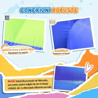 Outsunny 4 in 1 pentru copii Tobogan de apa Bounce House tobogan, trambulina, piscina, pentru copii de 3-8 ani(m-6)