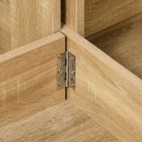 HOMCOM Masă pliabilă pentru sufragerie cu 2 extensii, masă consolă compactă din lemn, culoare stejar(m-8)
