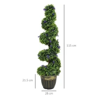 HOMCOM Set de Două Arbori Artificiali de Lavandă 90cm(m-3)