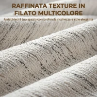 HOMCOM Poltrona da Salotto Imbottita in Tessuto Effetto Lino con Cuscino Lombare, Bianco(m-5)