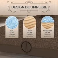 Outsunny Bază pentru umbrelă cu roți, umplibilă până la 20 kg, pentru stâlpi cu Ø22-38 mm, 45x45x39 cm, maro(m-5)