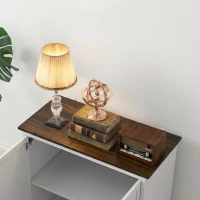 HOMCOM Bufet Bucătărie Modern cu 2 Uși și Raft Reglabil din Lemn, 80x39,7x80cm, Alb(m-9)