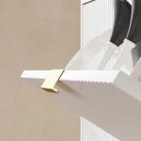 HOMCOM Zapatero Estrecho con 4 Puertas Acanaladas con Estantes Ajustables para 20 Pares de Zapatos 105x24x91,5 cm Blanco(m-9)