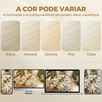 HOMCOM Mesa de Cozinha Redonda Dobrável para 2-6 Pessoas com Aba Rebatível Estrutura de Aço em X Duplo Ø110x76 cm Madeira(m-7)