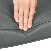 Outsunny Replacement Cushions for Rattan Furniture - 14 Piece Outdoor Seat Cushion Pad Set for Patio Conversation Set, Includes 7 Seat Cushions and 7 Back Cushions, Grey(m-18)