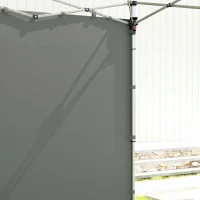 Outsunny Panouri Laterale pentru Foisor cu Usi cu Fermoar, pentru Foisoare Pliabile de 3x3(m) sau 3x6m, Gri Inchis(m-9)