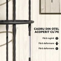 Outsunny Set 2 Suporturi pentru Plante Cățărătoare, Înălțime 1,7 m, din Oțel Antirugină cu Decorațiuni, Negru(m-6)