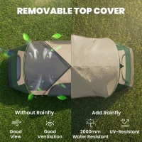 Camping Tent for 6 Man with 2000mm Waterproof Rainfly and Carry Bag for Fishing Hiking Festival, Dark Green(m-4)