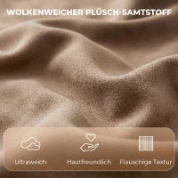 HOMCOM Relaxsessel, 360° Drehbarer Liegesessel mit Wolkenweichem Samtstoff, Breitem Sitz, für Wohnzimmer, Khaki(m-6)