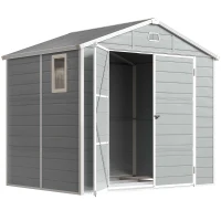 Outsunny Gerätehaus, 4,1m², Gartenhaus mit Satteldach, 240 x 190 x 180/228 cm(m-11)