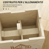HOMCOM Plyo Box in Legno a 3 Altezze, Jumping Box Pliometrico Capacità 120kg, 40.5x35.5x30.5 cm(m-6)
