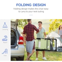 Outsunny Folding Garden Chairs Set of 2, 5-Position Recliner Camping Chair with High Back, All Weather Texteline Seat, Portable Outdoor Dining Chairs with Headrests for Patio, Picnic, Green(m-4)