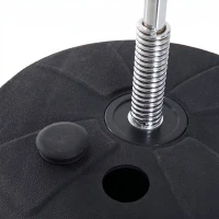 HOMCOM Punching Ball de podea cu mănuși, înălțime reglabilă 126-144 cm și bază umplută, negru(m-9)