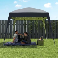 Outsunny Pavillon-Ersatzdach, Ersatzplane für Pavillon 3x3 m Basis/ 2,4x2,4 m Oberseite, Gartenzeltdach-Ersatz, UPF50+(m-7)