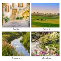Outsunny Ponte da Giardino in Legno per Laghetto con Passerella ad Arco(m-6)