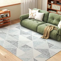 HOMCOM Modern Area Rug, Geometric Pattern Non-Slip Washable Rug, Soft Floor Carpet for Living Room, Bedroom, Dining Room, Home Office, 290 x 200 cm, Multi-Coloured(m-10)