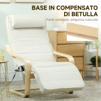 HOMCOM Poltrona Relax Riscaldante e Massaggiante con Poggiapiedi Regolabile e Telecomando, 67x95x101 cm, Crema(m-7)