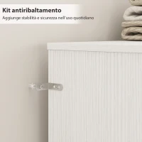 HOMCOM Testiera Letto Autoportante 160 cm con Scomparti, Testiera Letto Matrimoniale con 4 Spazi Aperti, 160x20.2x108.2 cm, Bianco(m-5)