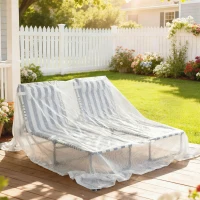 Outsunny Prelată Exterioară Impermeabilă, cu Ochiuri Reforțate, Rezistentă la UV, PE, 3x5 m, Alb(m-2)