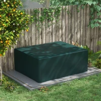 Outsunny Schutzhülle für Gartenmöbel Winterfest Wasserdicht Abdeckung Anti-UV Abdeckplane Gewebe Abdeckhaube für Gartentische Terrassenmöbel Rechteckig 235 x 190 x 90cm Grün(m-10)