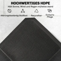 Outsunny Schirmgewicht, 4-tlg. Schirmständer, mit 80 kg Wasser oder 120 kg Sand befüllbar, HDPE, Schwarz, 100 x 100 x 9,5 cm(m-7)