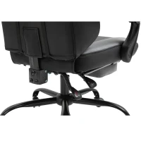 Vinsetto Cadeira Gamer Ergonômica Cadeira de Escritório para Secretária Cadeira Giratória Altura Ajustável Almofada Lombar Ajustável com Apoio de Pés 62x52x128 cm Preto(m-4)