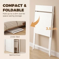 HOMCOM 70 cm Folding Computer Desk with Monitor Shelf - White(m-4)