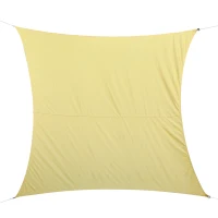 Outsunny Toldo Vela Rectangular 4x3 m Vela de Sombra para Jardín Patio Terraza Poliéster Anti UV Color Arena(m-11)