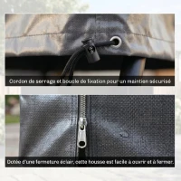 Outsunny Housse de Protection balancelle de Jardin bâche étanche dim. 2,15L x 1,55l x 1,5H m PE Noir(m-5)