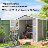 Outsunny Gerätehaus, 4,1m², Gartenhaus mit Satteldach, 240 x 190 x 180/228 cm(m-4)