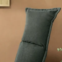 HOMCOM Chaise de sol pivotante à 360°, fauteuil pliable en velours avec dossier réglable 5 positions, 70x62x95cm, gris foncé(m-9)