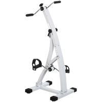 HOMCOM Pedaltrainer für Senioren extra Leise Mini Heimtrainer mit LCD Display Befestigungsband Arm- und Beintrainer Bewegungstrainer Tischfahrrad Mini Bike Fitnessgerät für Zuhause Büro